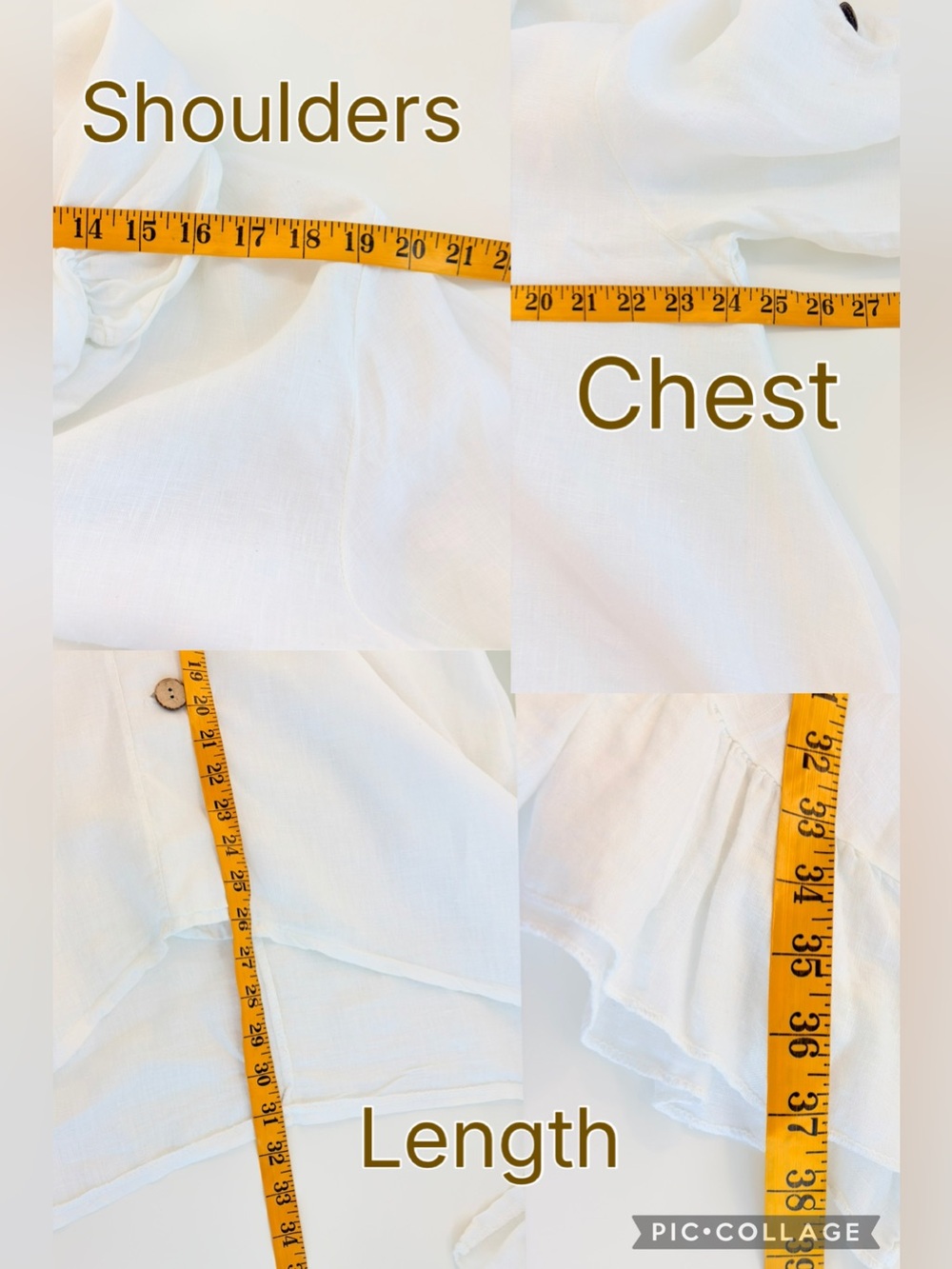 Tempo Paris 100% linen White jacket/top artistic lagenlook Made in Italy Medium - Picture 17 of 17